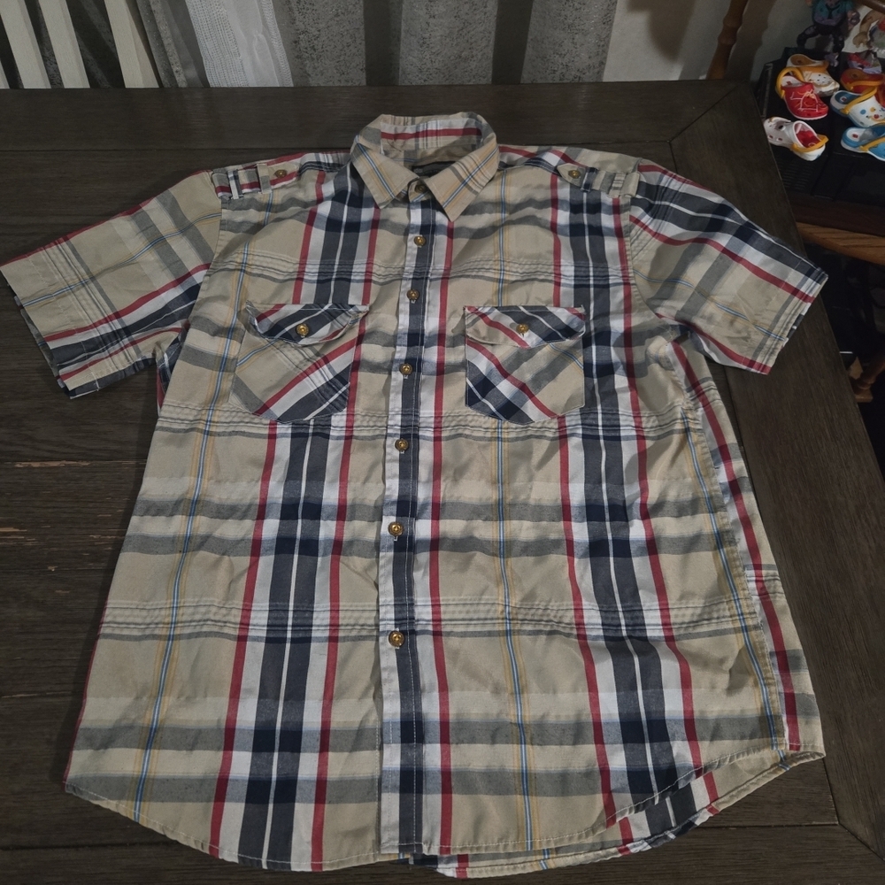 Casual Plaid Button-Down Shirt for Men